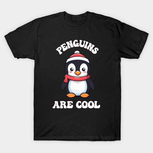 Cute Christmas Penguin - Penguins are Cool T-Shirt by Rishirt